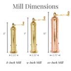 Brass Greek Salt Mill - 9"