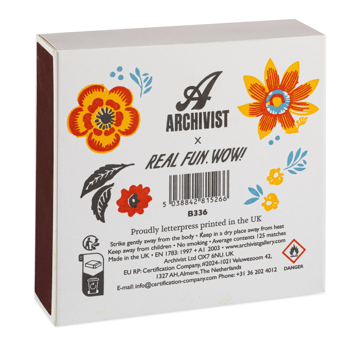 Flowers by Real, Fun, Wow! | Square - Safety Matches