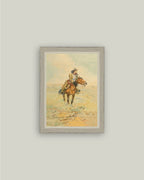 The Rangeland Girl Framed Antique Art