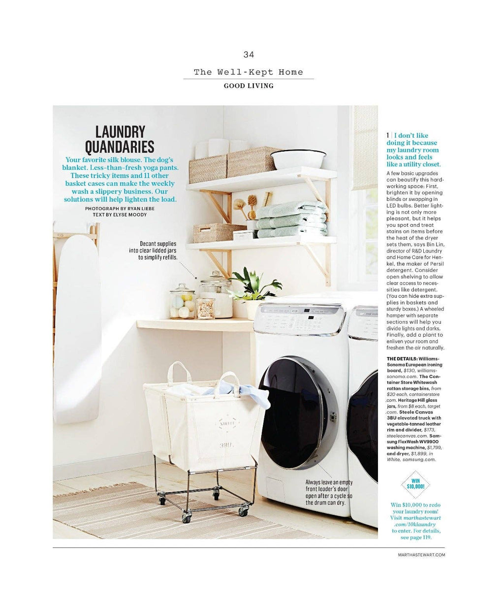 Canvas Elevated Laundry Basket - 3 Bu