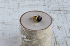 Penny Ring, Brass, Dark Horn