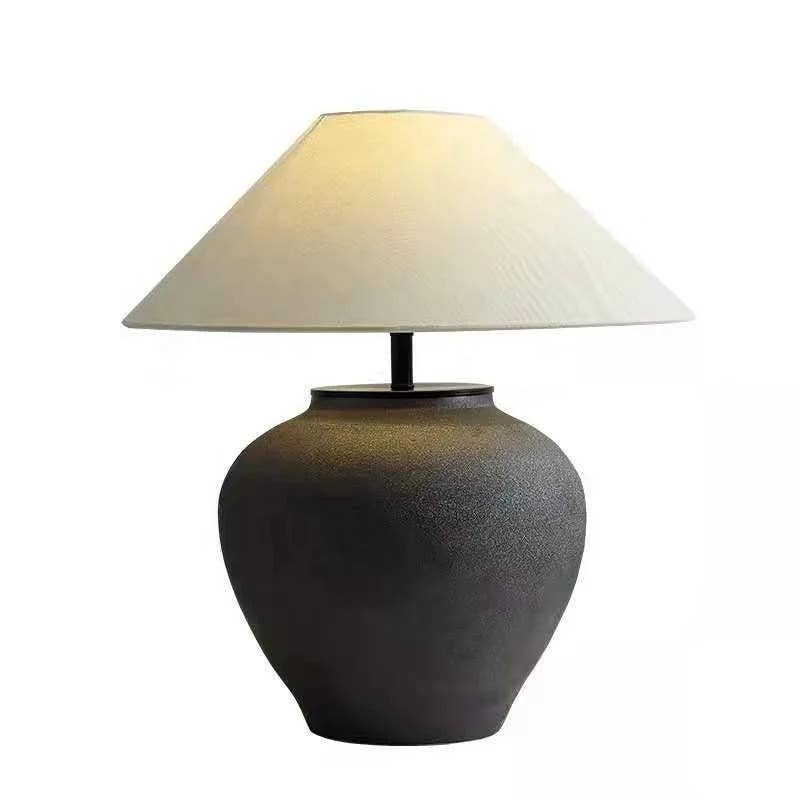Ceramic Lamp - Charcoal