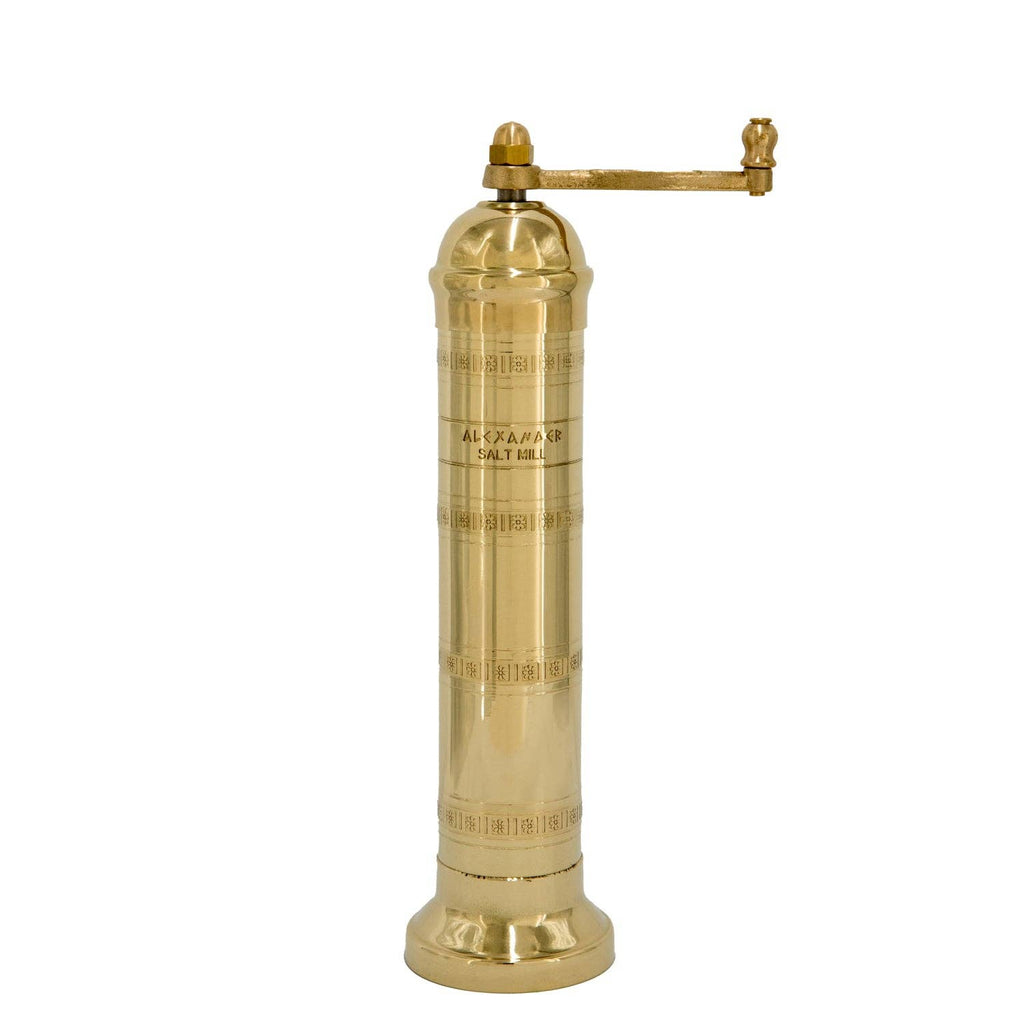 Brass Greek Salt Mill - 9"