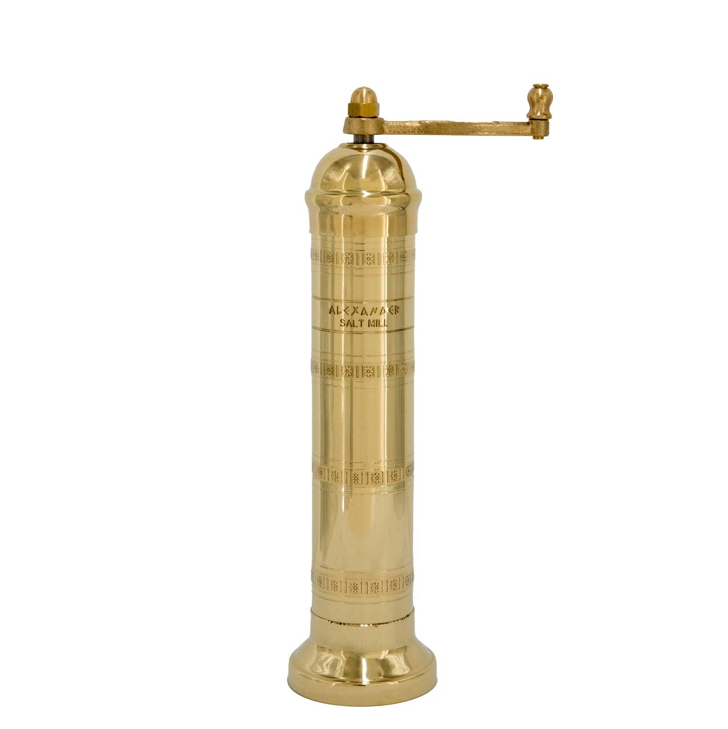 Brass Greek Salt Mill - 9"