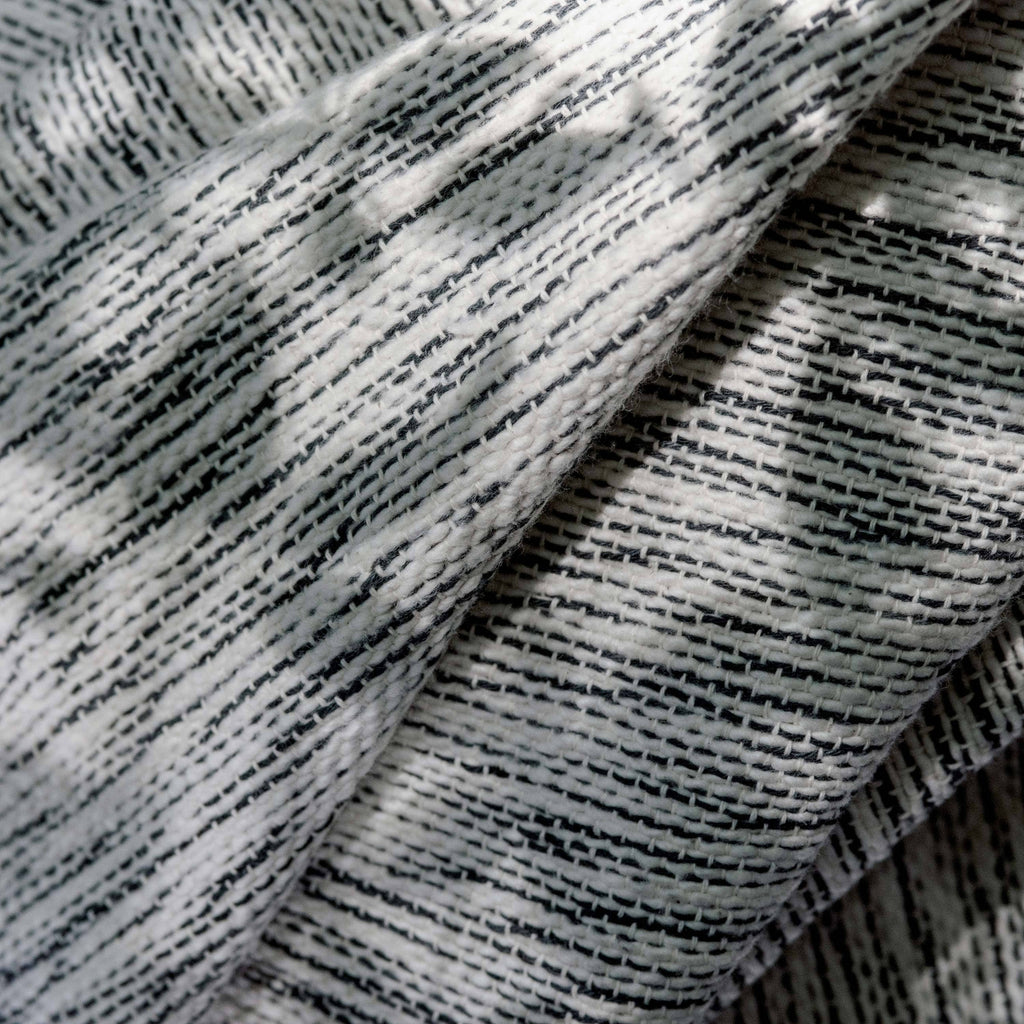 Matizado Handloomed Cotton Blanket — Ink