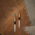Yellowstone Beth Dutton Quill Earring // Hoop with Turquoise