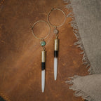Yellowstone Beth Dutton Quill Earring // Hoop with Turquoise