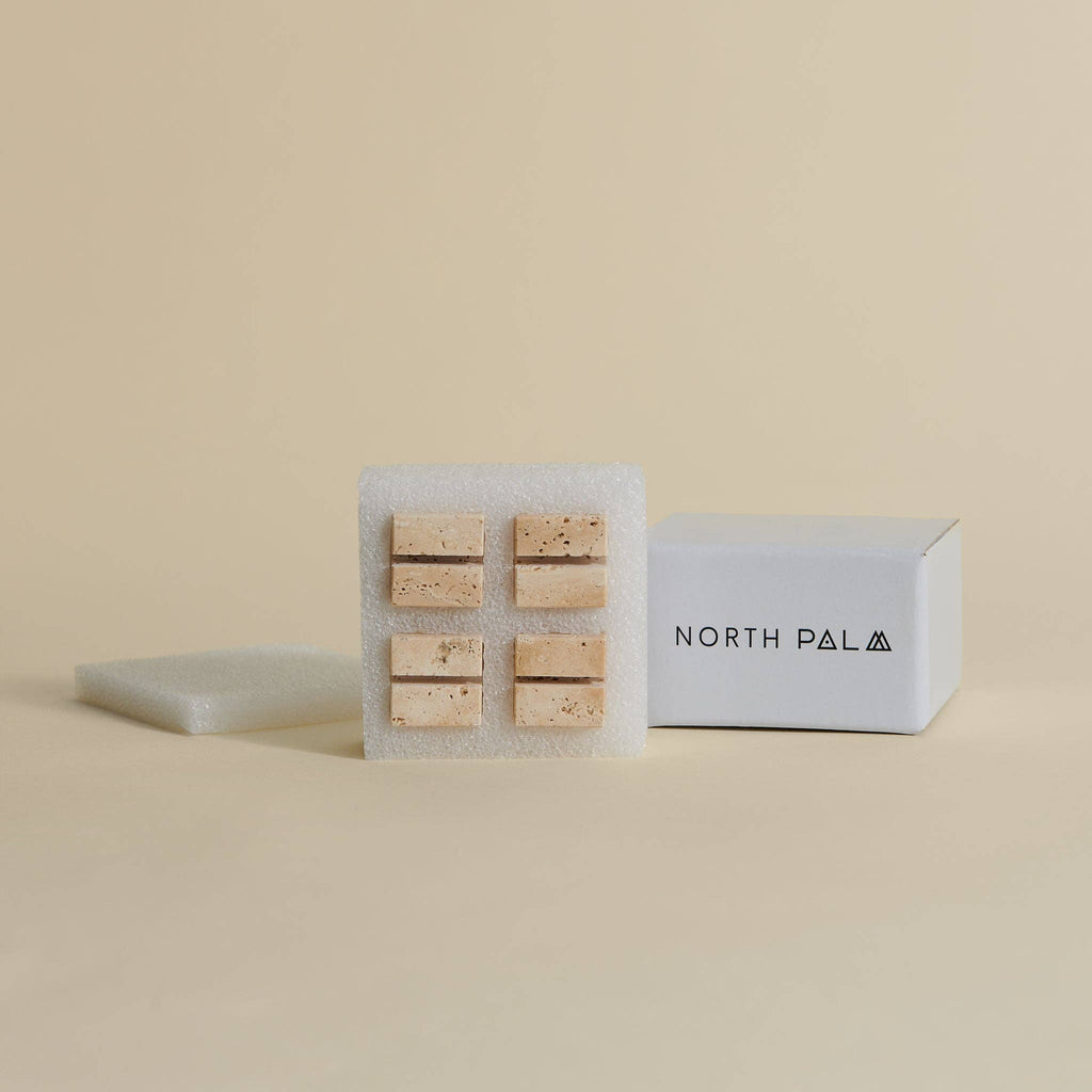 Small Travertine Place Card Holders
