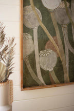 Oversized Poppy Print Glass Framed