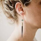 Yellowstone Beth Dutton Quill Earring // Hoop with Turquoise