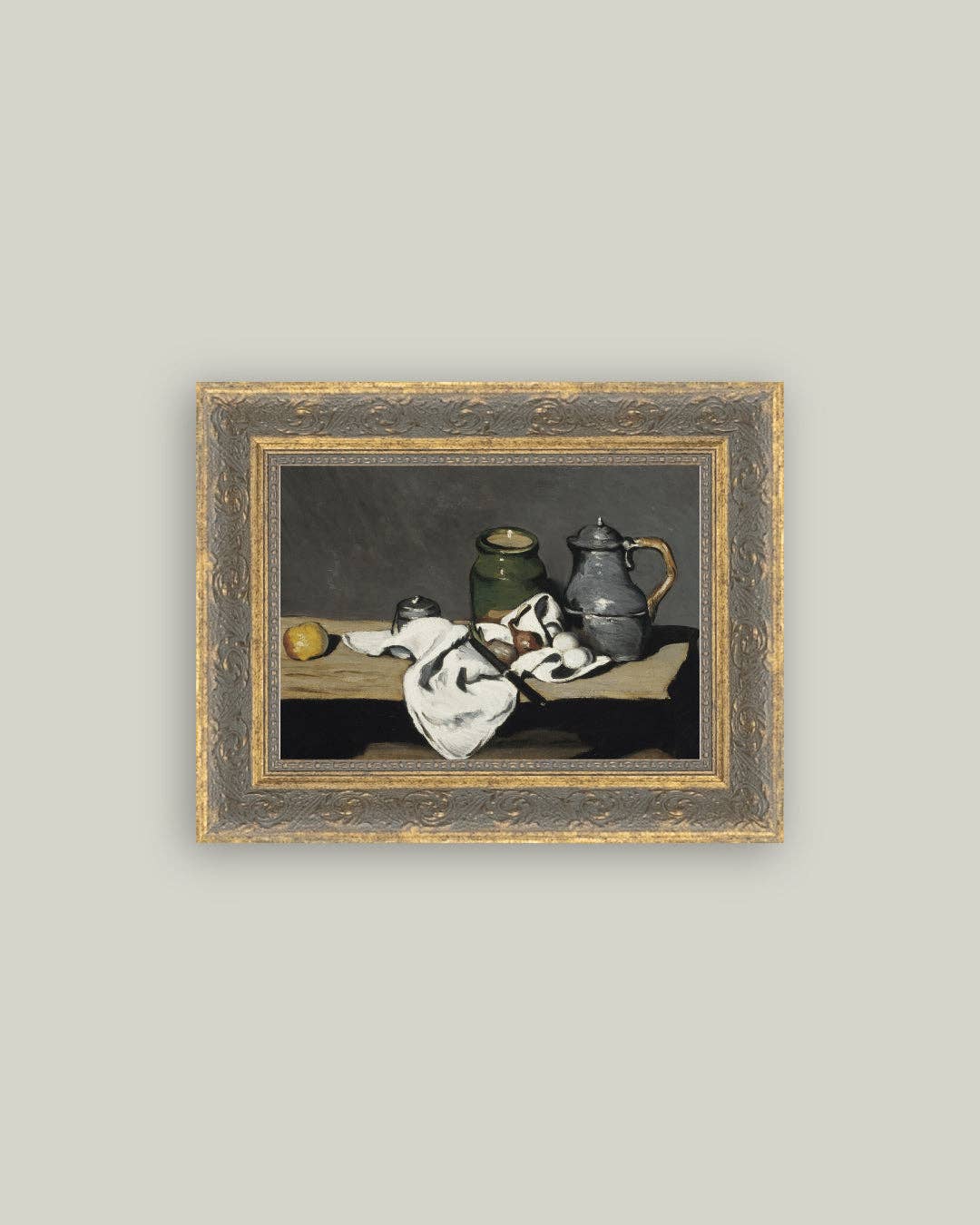 Still Life with Kettle Framed Antique Art