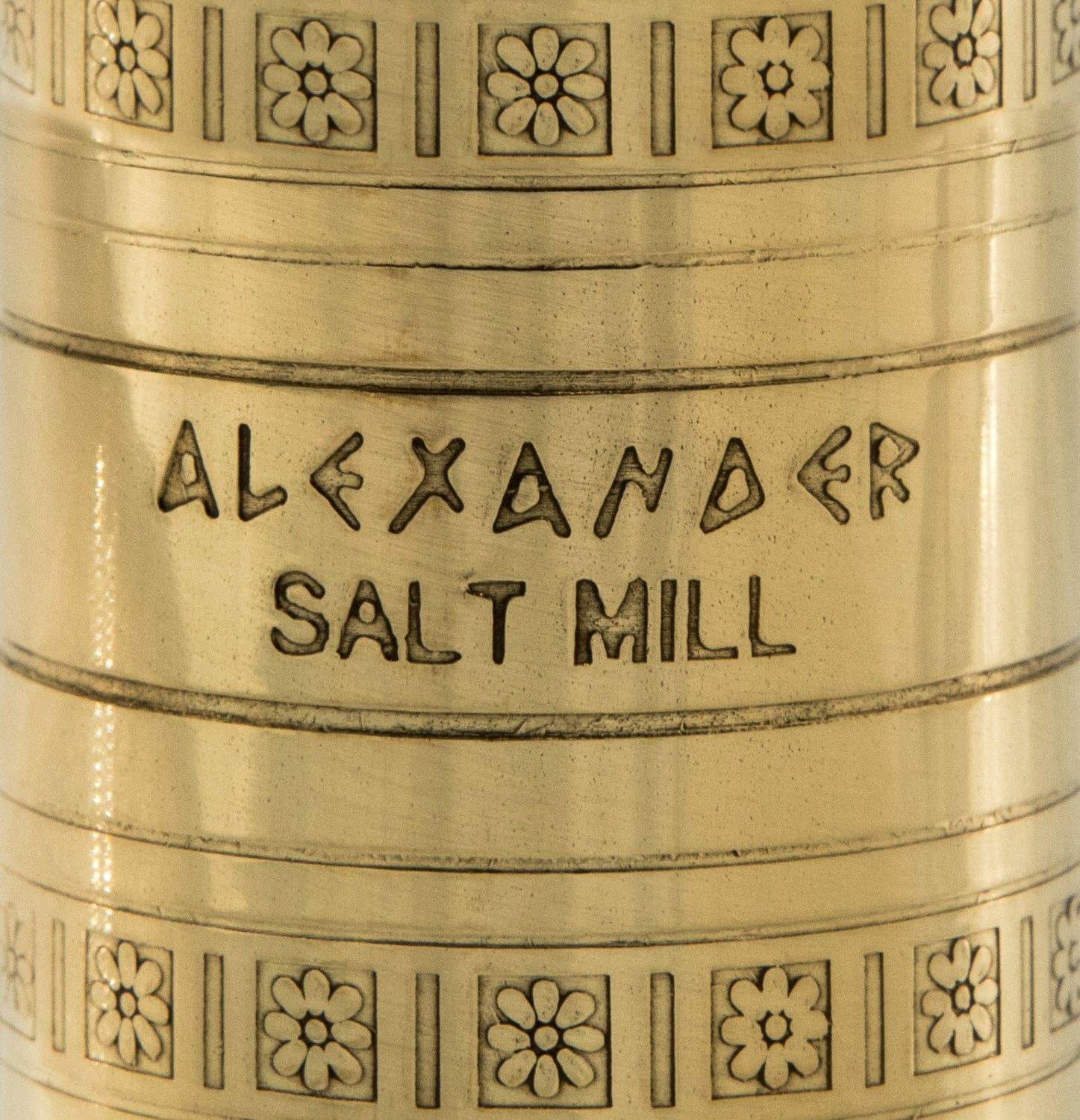 Brass Greek Salt Mill - 9"