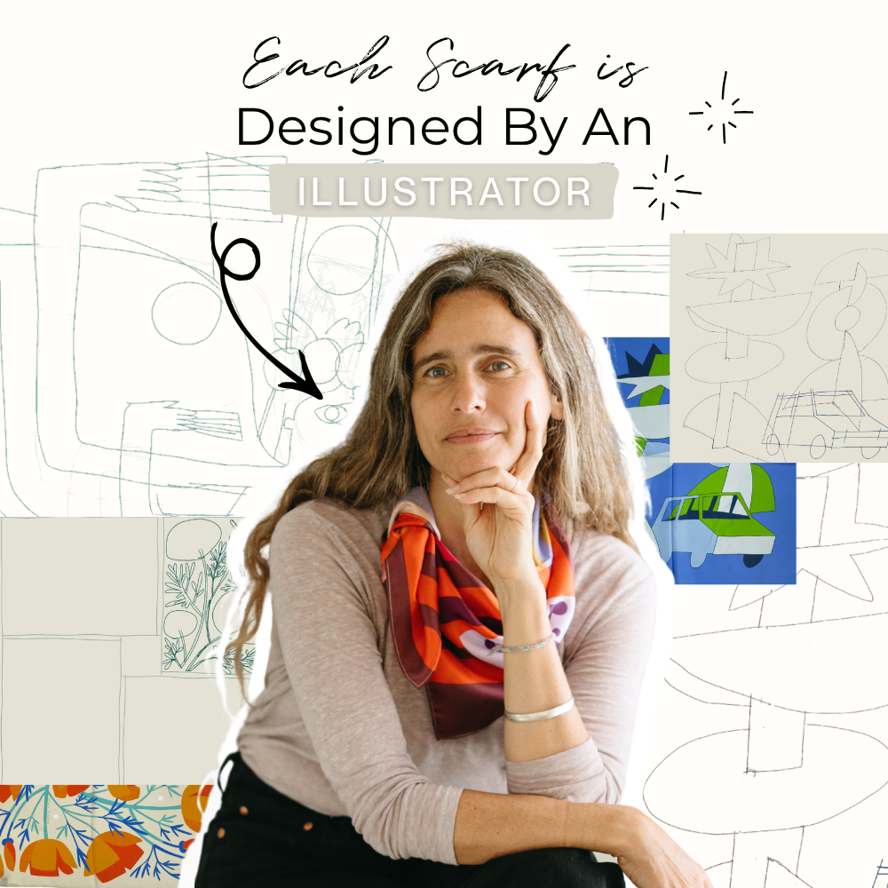 California Poppies Scarf | Silk Scarf | Women's Bandana