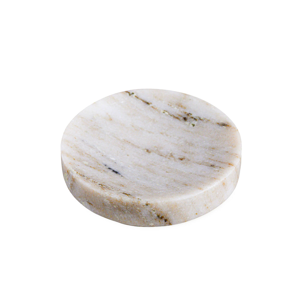 Brown Galaxy Marble Round Flared Soap Dish 5"