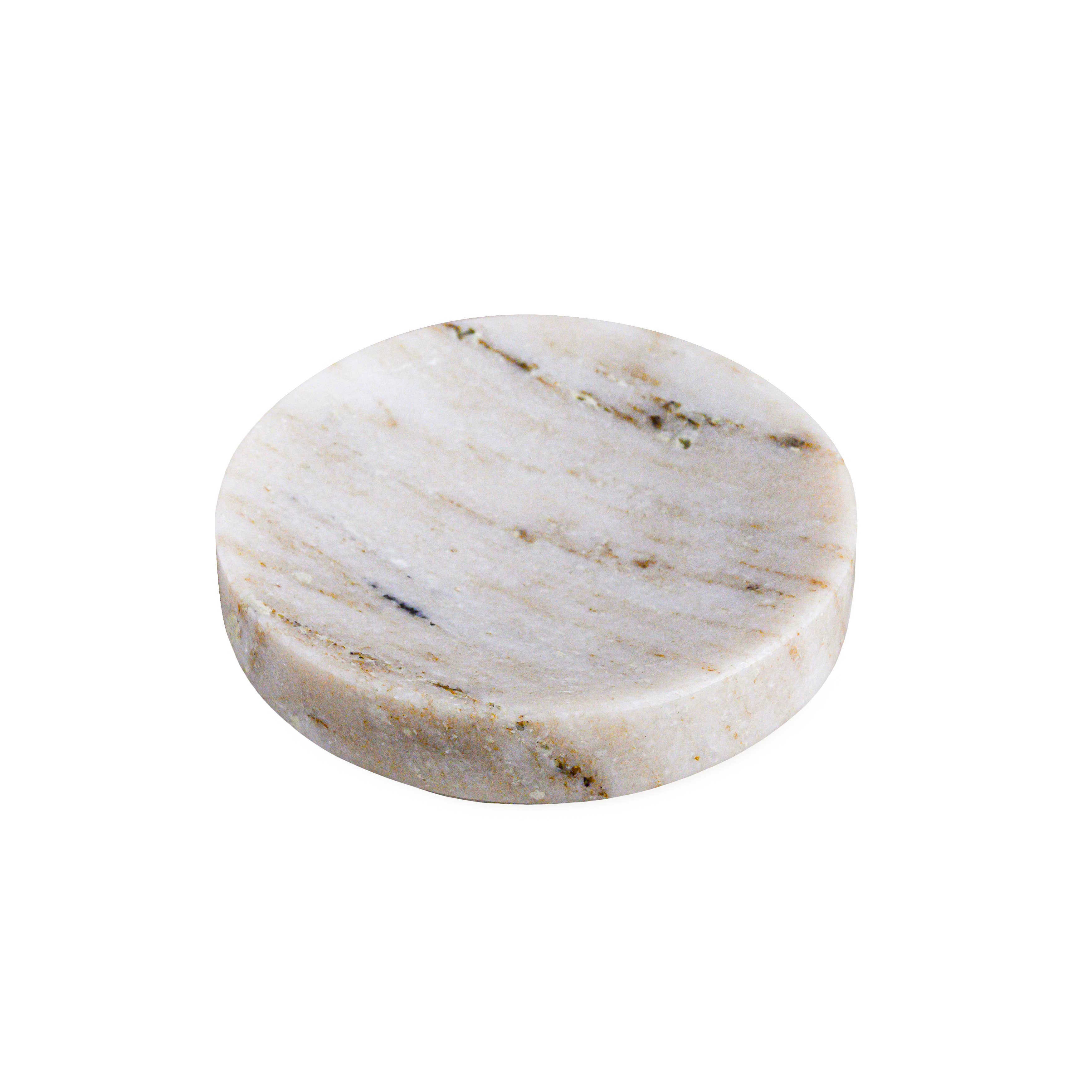Brown Galaxy Marble Round Flared Soap Dish 5"