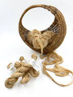 Camel Plant-Dyed Sari Silk Ribbon - 5 yards