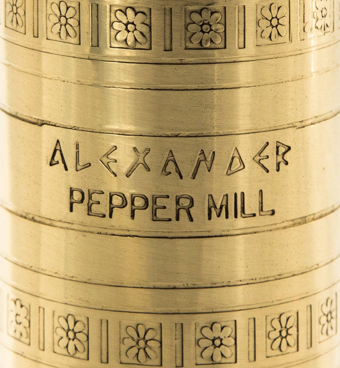 Brass Greek Pepper Mill - 8"
