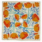 California Poppies Scarf | Silk Scarf | Women's Bandana