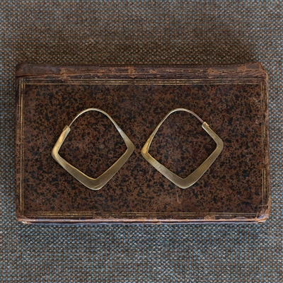 Triangle Brass Earrings