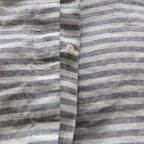 Linen Duvet - Graphite Ticking Stripe