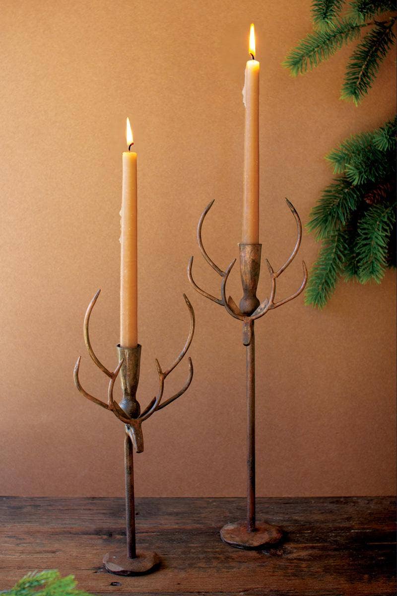 Forged Brass Antler Taper Holders