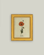 Red Poppy Framed Antique Art