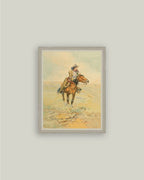 The Rangeland Girl Framed Antique Art
