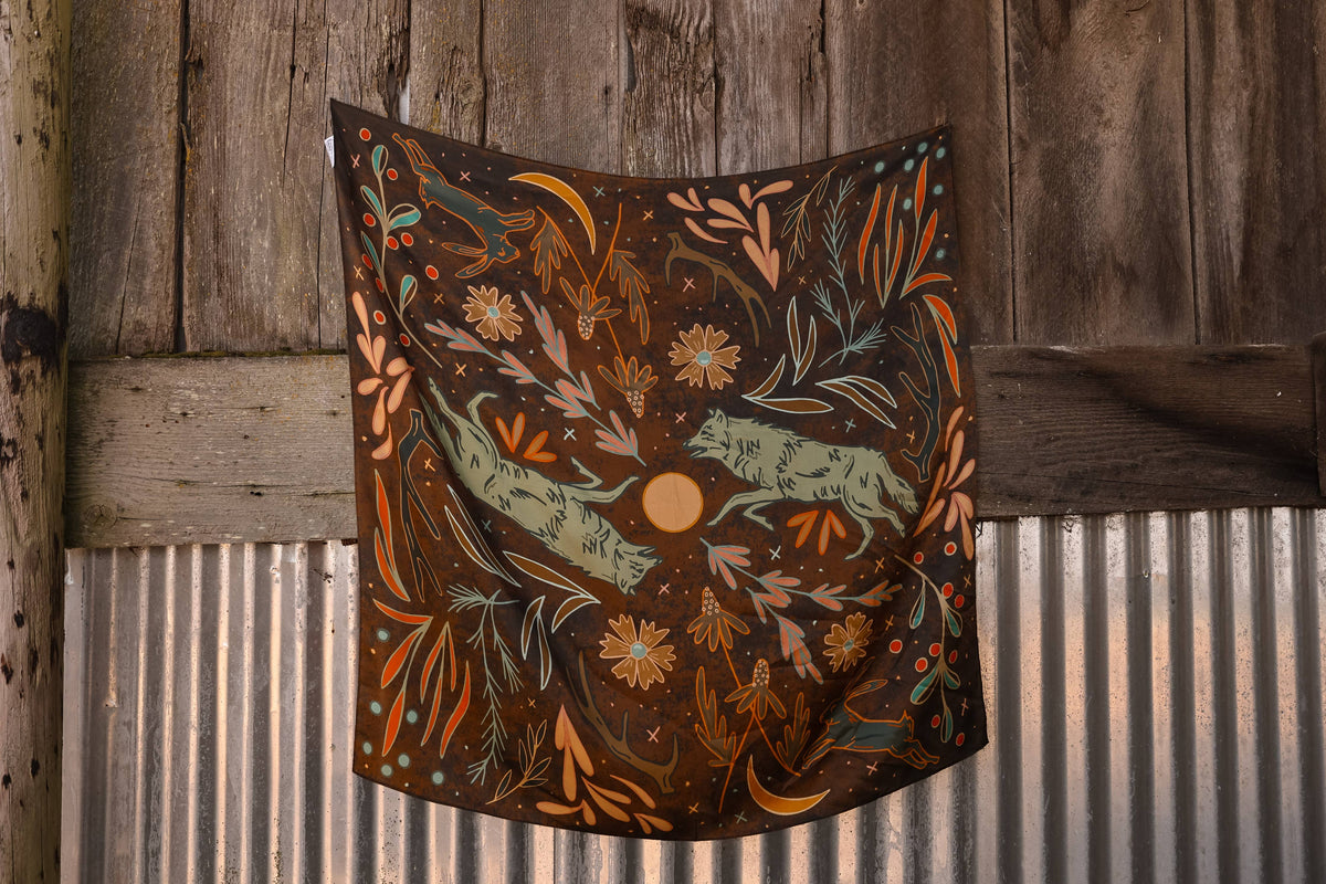 Moonlit Chase Silk Wild Rag