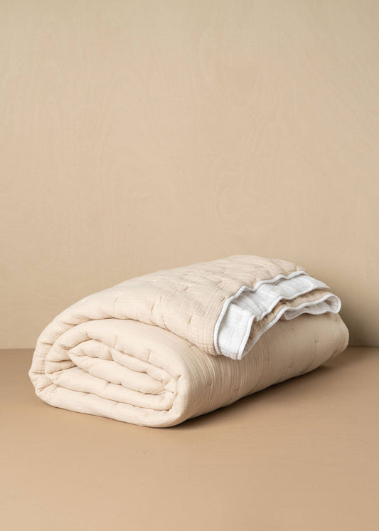 Quilted Bed Cover | White