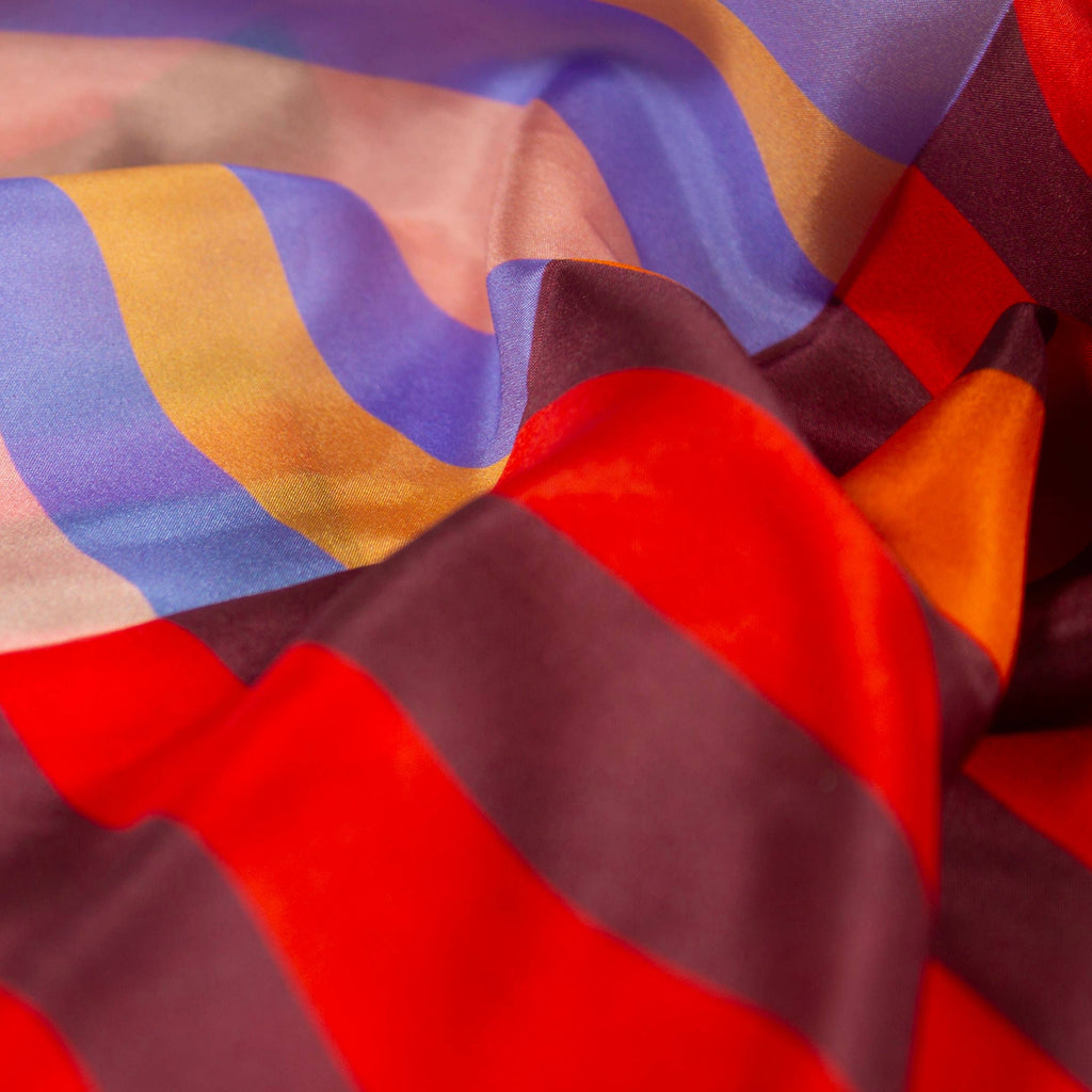 Red Colorblock Scarf | Women's Scarf | 100% Silk Bandana