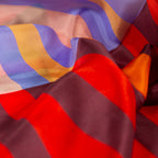Red Colorblock Scarf | Women's Scarf | 100% Silk Bandana