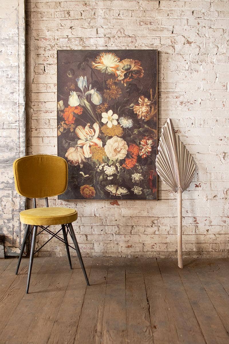 Oversized Framed Floral Art
