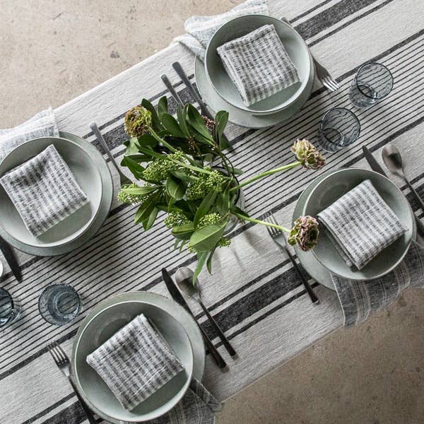 Linen Tablecloth Black Provence