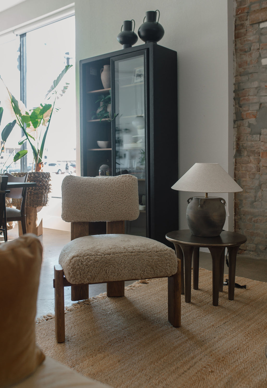 Shearling Leather Cassius Chair