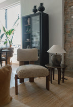 Shearling Leather Cassius Chair