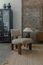 Shearling Leather Cassius Chair
