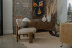 Shearling Leather Cassius Chair