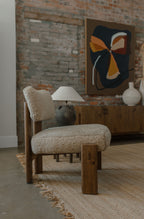 Shearling Leather Cassius Chair
