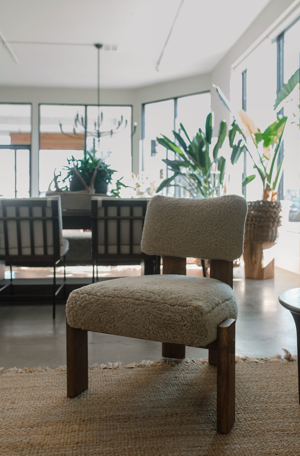 Shearling Leather Cassius Chair