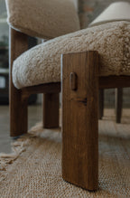 Shearling Leather Cassius Chair