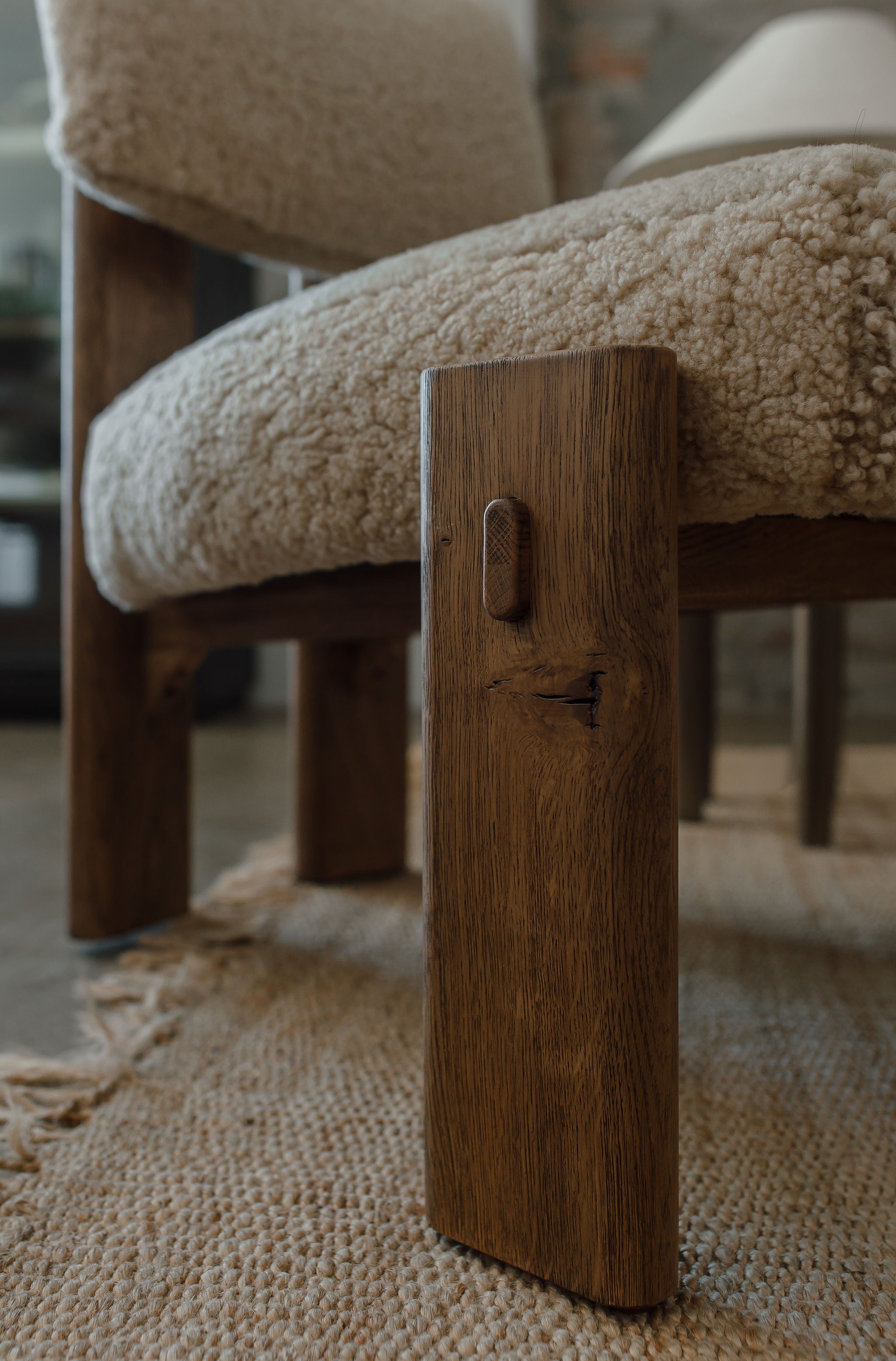 Shearling Leather Cassius Chair