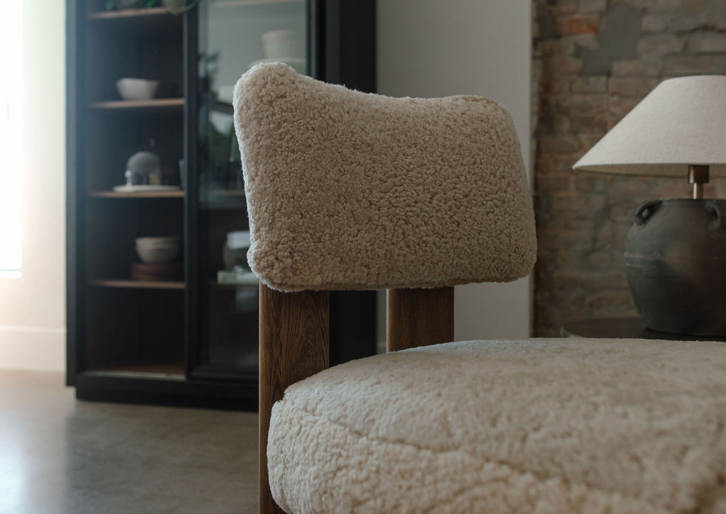 Shearling Leather Cassius Chair