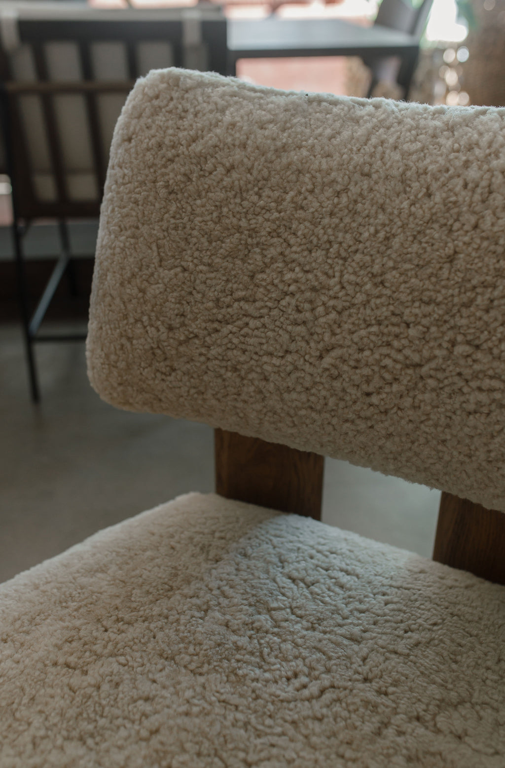 Shearling Leather Cassius Chair