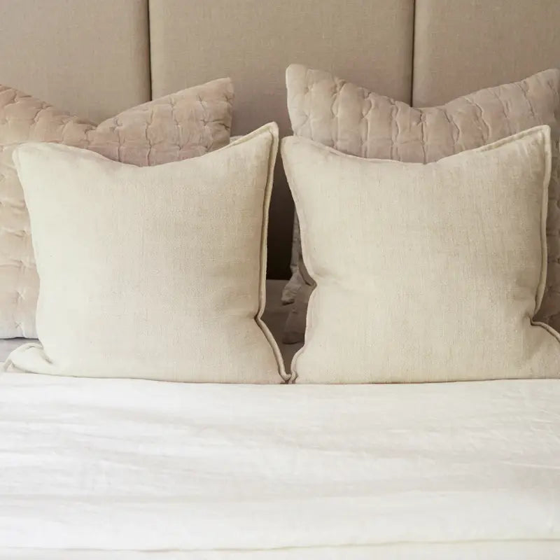 Burbank White Linen Pillow