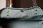 Overland with Ranch Brand Green Leather - Antique Brass Hardware