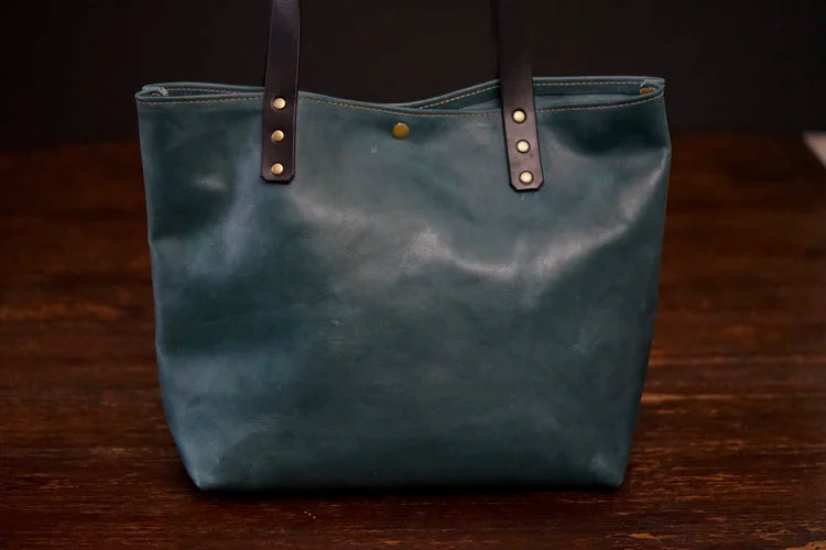 Overland with Ranch Brand Green Leather - Antique Brass Hardware
