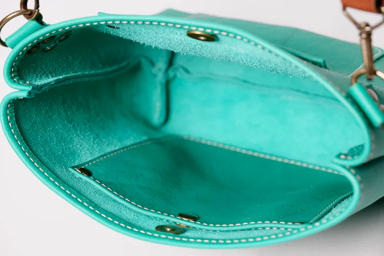 The Wolfpack Series 13 - Green Leather, Antique Brass Hardware