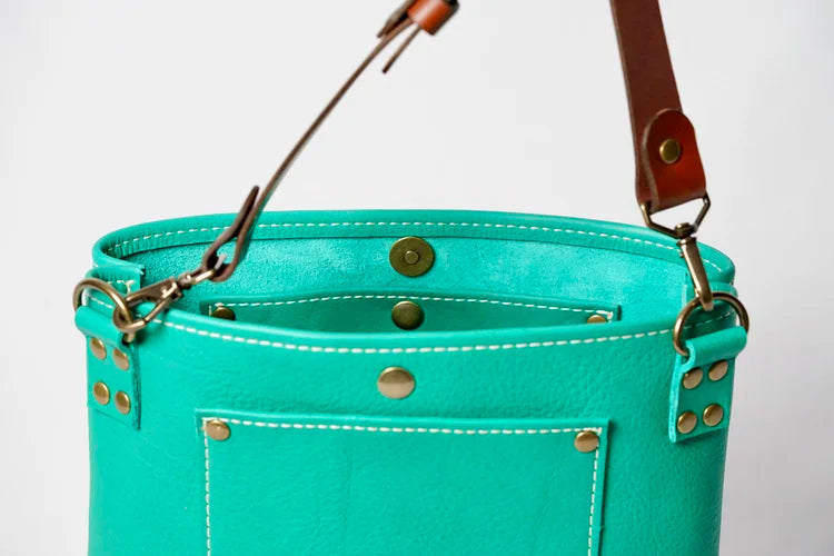 The Wolfpack Series 13 - Green Leather, Antique Brass Hardware