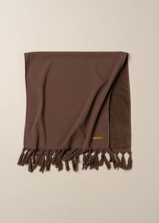 Vintage Wash Hand Towel | Chocolate