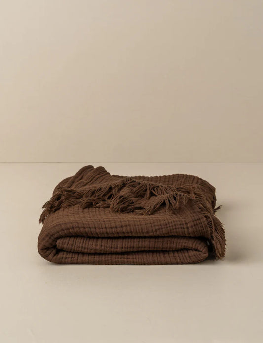 Cotton Throw | Chocolate